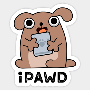 iPawd Cute Doggie Tablet Pun Sticker